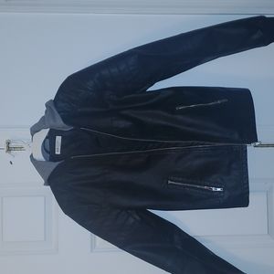 Boy H&M Motorcycle Jacket with hood size 14